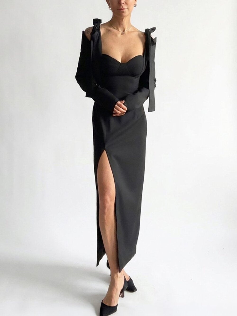 Aleksandre Akhalkatsishvili black cocktail dress, size S